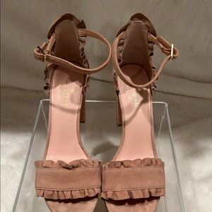 Kate Spade Brown Ruffle Heels